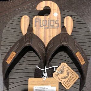 Flojos men sandals size 10 brown